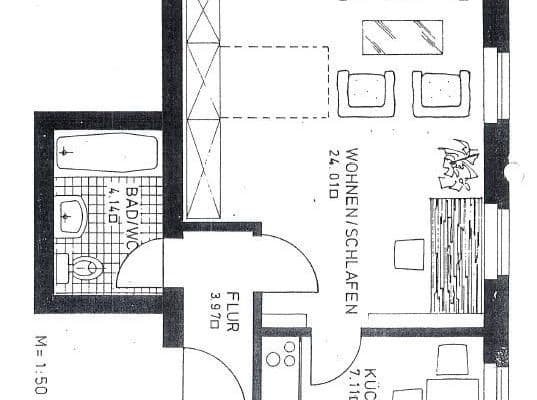 Prenájom bytu 1-izbový 38 m², Nürnberg - Nordstadt Prenájom bytu 1-izbový 38 m², Nürnberg - Nordstadt