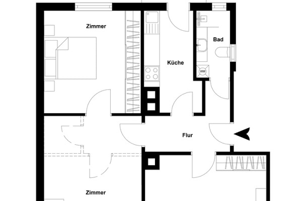 Predaj bytu 3-izbový 74 m², Stuttgart Predaj bytu 3-izbový 74 m², Stuttgart
