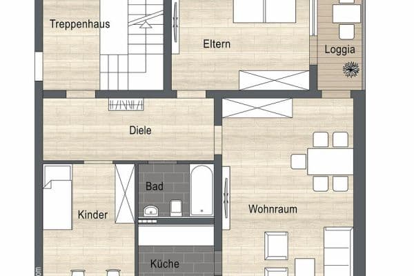 Prenájom bytu 3-izbový 80 m², Essen Prenájom bytu 3-izbový 80 m², Essen