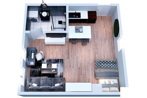 Prenájom bytu 1-izbový 42 m², Berlin, Berlín Prenájom bytu 1-izbový 42 m², Berlin, Berlín