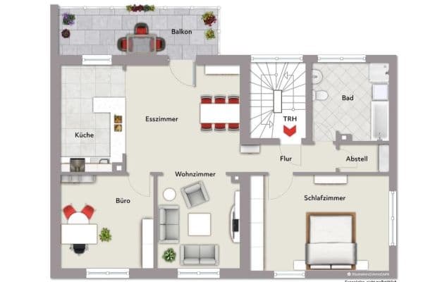 Prenájom bytu 4-izbový 110 m², Grüntalstr 12, Hösbach Prenájom bytu 4-izbový 110 m², Grüntalstr 12, Hösbach