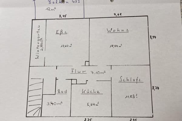Prenájom bytu 4-izbový 80 m², Sehnde Prenájom bytu 4-izbový 80 m², Sehnde