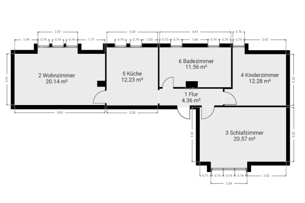 Prenájom bytu 3-izbový 77 m², Siedlung 21a, Geithain / Narsdorf Prenájom bytu 3-izbový 77 m², Siedlung 21a, Geithain / Narsdorf