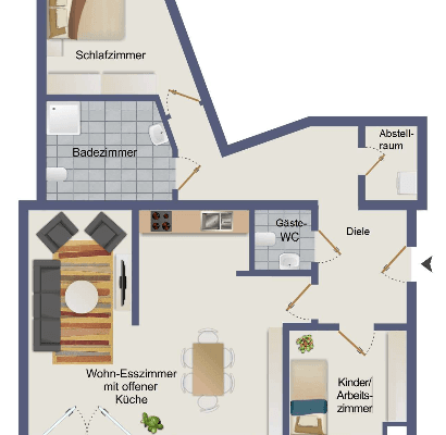 Prenájom bytu 3-izbový 97 m², Untergrüner Straße 172, Iserlohn Prenájom bytu 3-izbový 97 m², Untergrüner Straße 172, Iserlohn
