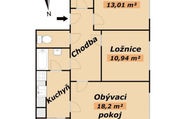 Prenájom bytu 3-izbový 66 m², Pšeník, Brno Prenájom bytu 3-izbový 66 m², Pšeník, Brno