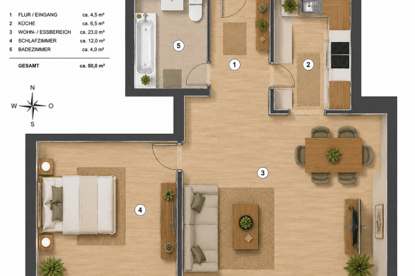 Prenájom bytu 1-izbový 52 m², Wilhelm-Plesse-Str. 26, Leipzig, Sasko Prenájom bytu 1-izbový 52 m², Wilhelm-Plesse-Str. 26, Leipzig, Sasko