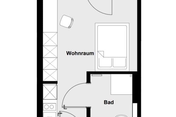 Prenájom bytu 1-izbový 25 m², Berlin, Berlín Prenájom bytu 1-izbový 25 m², Berlin, Berlín