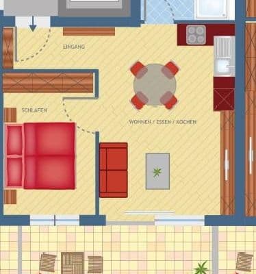 Prenájom bytu 2-izbový 52 m², Renningen Prenájom bytu 2-izbový 52 m², Renningen