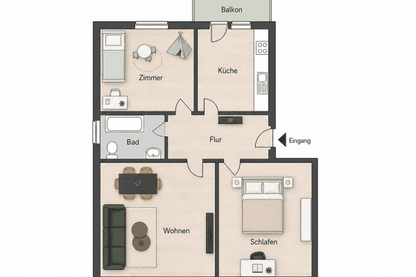 Prenájom bytu 3-izbový 65 m², Georgstraße 109, Bremerhaven, Brémy Prenájom bytu 3-izbový 65 m², Georgstraße 109, Bremerhaven, Brémy