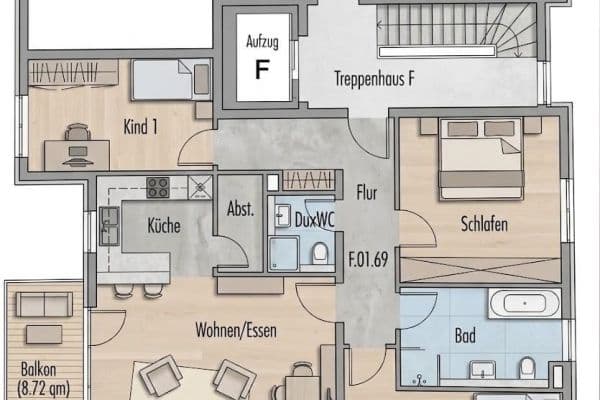 Predaj bytu 4-izbový 110 m², Frankfurt, Hesensko Predaj bytu 4-izbový 110 m², Frankfurt, Hesensko