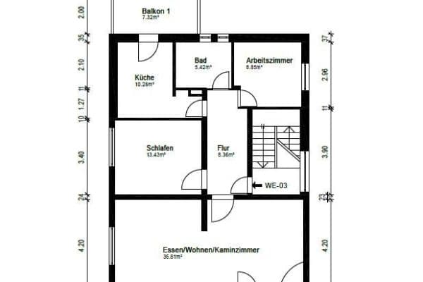 Prenájom bytu 3-izbový 98 m², Hartenauer Str. 45, Bickenbach Prenájom bytu 3-izbový 98 m², Hartenauer Str. 45, Bickenbach