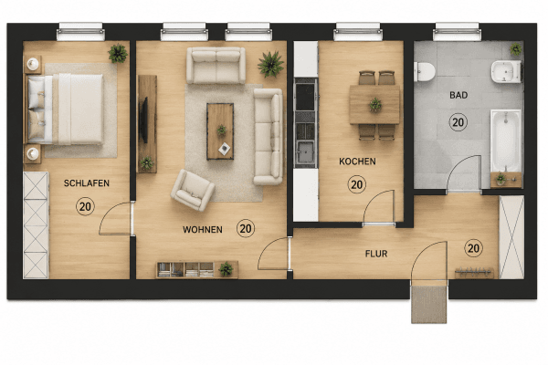 Prenájom bytu 2-izbový 65 m², Leipziger Str. 29, Magdeburg, Sasko-Anhaltsko Prenájom bytu 2-izbový 65 m², Leipziger Str. 29, Magdeburg, Sasko-Anhaltsko