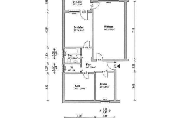 Prenájom bytu 3-izbový 79 m², Pattensen Prenájom bytu 3-izbový 79 m², Pattensen