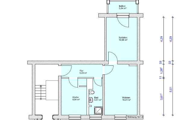 Prenájom bytu 2-izbový 50 m², Eisnerstraße 12, Magdeburg, Sasko-Anhaltsko Prenájom bytu 2-izbový 50 m², Eisnerstraße 12, Magdeburg, Sasko-Anhaltsko