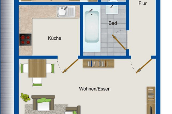 Prenájom bytu 2-izbový 45 m², Erlenweg 6, Aurach Prenájom bytu 2-izbový 45 m², Erlenweg 6, Aurach