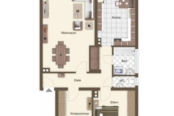 Prenájom bytu 3-izbový 81 m², Marienburger Straße 8, Aachen, Severné Porýnie - Westfálsko Prenájom bytu 3-izbový 81 m², Marienburger Straße 8, Aachen, Severné Porýnie - Westfálsko