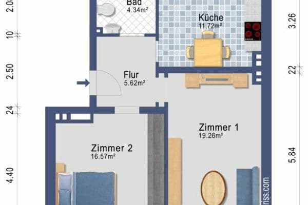 Prenájom bytu 2-izbový 52 m², Heinrich-Philippsen-Straße 29, Schleswig, Šlezvicko-Holštajnsko Prenájom bytu 2-izbový 52 m², Heinrich-Philippsen-Straße 29, Schleswig, Šlezvicko-Holštajnsko