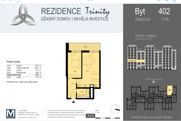 Prenájom bytu 2-izbový 64 m², U Mlýnského kanálu, Praha Prenájom bytu 2-izbový 64 m², U Mlýnského kanálu, Praha