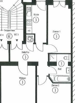 Prenájom bytu 3-izbový 77 m², Leipzig, Sasko Prenájom bytu 3-izbový 77 m², Leipzig, Sasko