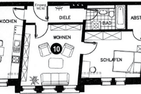 Prenájom bytu 2-izbový 52 m², Erfurt Prenájom bytu 2-izbový 52 m², Erfurt