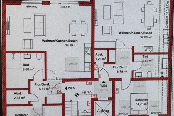 Prenájom bytu 2-izbový 76 m², Möllhoven 45, Essen Prenájom bytu 2-izbový 76 m², Möllhoven 45, Essen