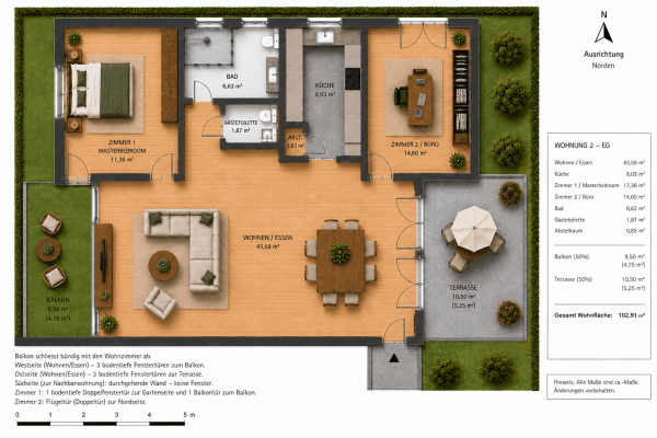 Prenájom bytu 3-izbový 103 m², Mainz Prenájom bytu 3-izbový 103 m², Mainz