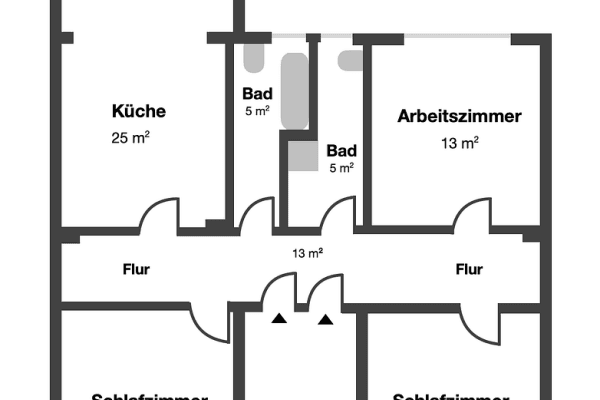 Prenájom bytu 3-izbový 91 m², Gronaustraße 99, Wuppertal Prenájom bytu 3-izbový 91 m², Gronaustraße 99, Wuppertal