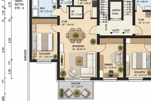 Predaj bytu 3-izbový 78 m², Obere Reithausstr. 5, Ludwigsburg Predaj bytu 3-izbový 78 m², Obere Reithausstr. 5, Ludwigsburg