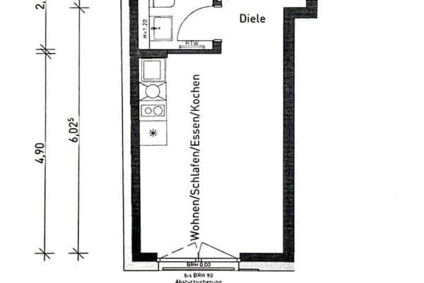 Prenájom bytu 1-izbový 27 m², Maximilianstr. 43, Nürnberg, Bavorsko Prenájom bytu 1-izbový 27 m², Maximilianstr. 43, Nürnberg, Bavorsko