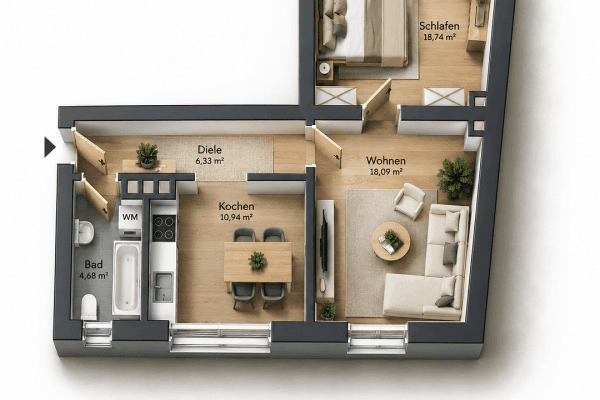 Predaj bytu 2-izbový 59 m², Bochum, Severné Porýnie - Westfálsko Predaj bytu 2-izbový 59 m², Bochum, Severné Porýnie - Westfálsko