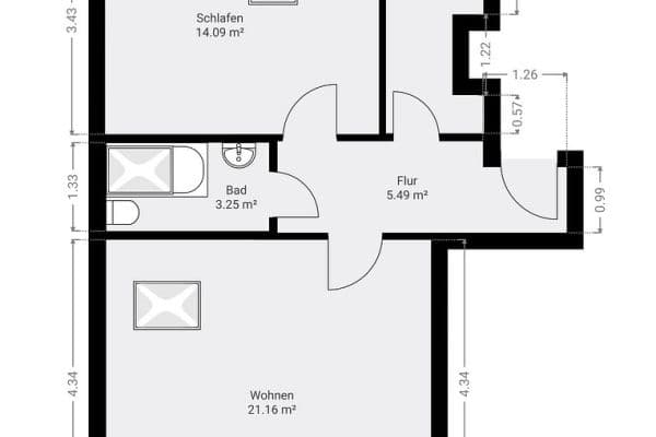 Predaj bytu 2-izbový 44 m², Frankfurt am Main, Hesensko Predaj bytu 2-izbový 44 m², Frankfurt am Main, Hesensko