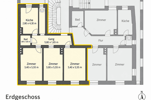 Predaj bytu 3-izbový 86 m², Guldeinstr. 48, München, Bavorsko Predaj bytu 3-izbový 86 m², Guldeinstr. 48, München, Bavorsko