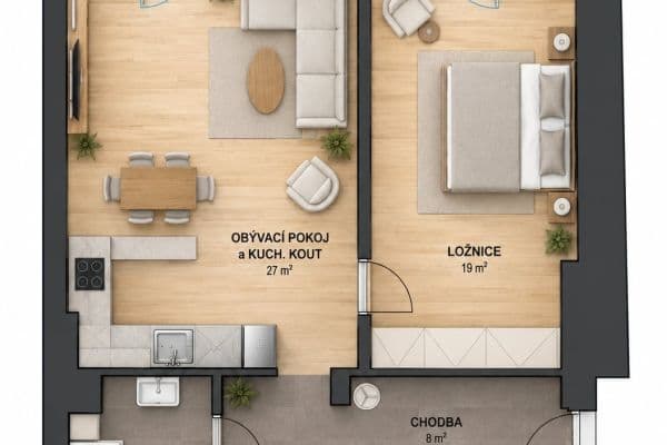 Prenájom bytu 2-izbový 65 m², Erbenova, Brno Prenájom bytu 2-izbový 65 m², Erbenova, Brno