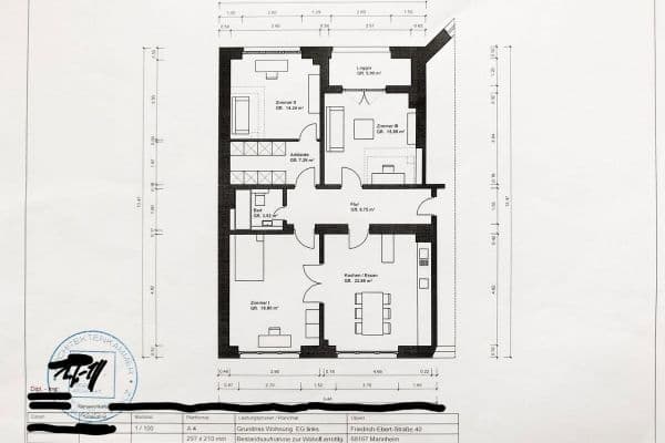 Predaj bytu 3-izbový 95 m², Friedrich-Ebert-Straße 40, Mannheim Predaj bytu 3-izbový 95 m², Friedrich-Ebert-Straße 40, Mannheim