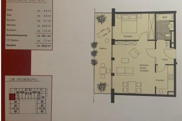 Prenájom bytu 2-izbový 57 m², München, Bavorsko Prenájom bytu 2-izbový 57 m², München, Bavorsko