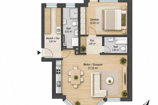 Predaj bytu 2-izbový 68 m², Knorrstraße 59, München, Bavorsko Predaj bytu 2-izbový 68 m², Knorrstraße 59, München, Bavorsko