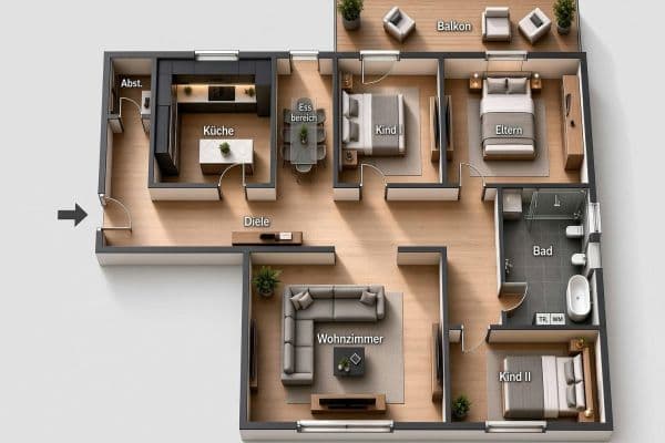 Predaj bytu 4-izbový 98 m², Im Wohnpark 27, Bergheim Predaj bytu 4-izbový 98 m², Im Wohnpark 27, Bergheim