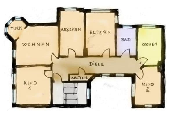 Prenájom bytu 5-izbový 125 m², Charlottenstraße 7, Eisenach, Durínsko Prenájom bytu 5-izbový 125 m², Charlottenstraße 7, Eisenach, Durínsko