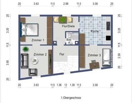 Prenájom bytu 3-izbový 56 m², Brückstr. 22a, Schwerte Prenájom bytu 3-izbový 56 m², Brückstr. 22a, Schwerte