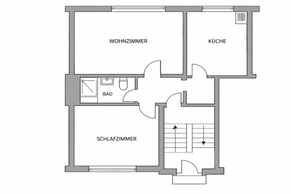 Prenájom bytu 2-izbový 59 m², Döltgenstr., Duisburg Prenájom bytu 2-izbový 59 m², Döltgenstr., Duisburg