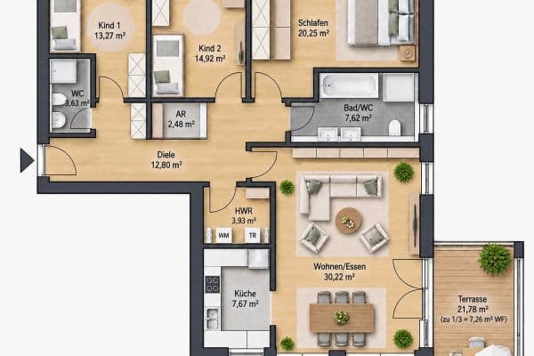 Predaj bytu 4-izbový 125 m², Dr.-Heinrich-Wunderlich-Straße 4, Würzburg-Lengfeld, Bavorsko Predaj bytu 4-izbový 125 m², Dr.-Heinrich-Wunderlich-Straße 4, Würzburg-Lengfeld, Bavorsko