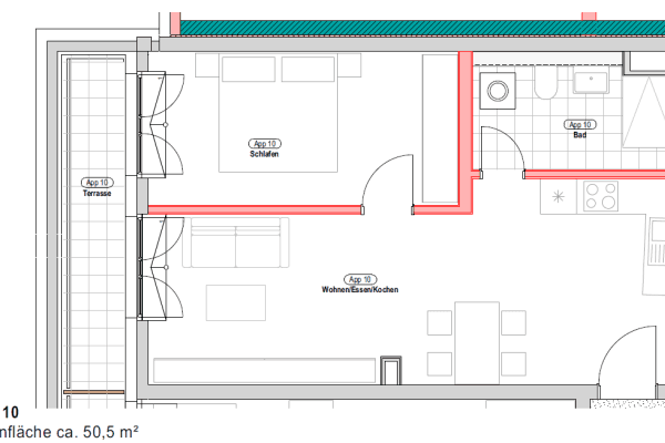 Prenájom bytu 2-izbový 51 m², Erlangen, Bavorsko Prenájom bytu 2-izbový 51 m², Erlangen, Bavorsko