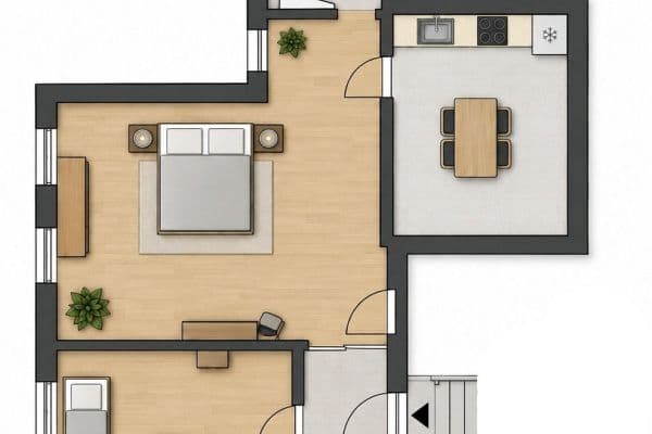 Prenájom bytu 2-izbový 45 m², Rißstraße 41, Ehingen Prenájom bytu 2-izbový 45 m², Rißstraße 41, Ehingen