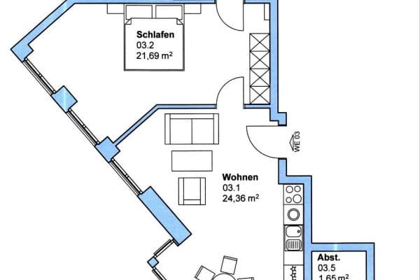 Prenájom bytu 2-izbový 55 m², Stade Prenájom bytu 2-izbový 55 m², Stade