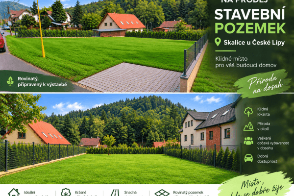 Predaj pozemku 902 m², Skalice u České Lípy Predaj pozemku 902 m², Skalice u České Lípy