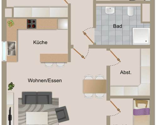 Prenájom bytu 4-izbový 97 m², Eidinghausener Str. 25, Bad Oeynhausen Prenájom bytu 4-izbový 97 m², Eidinghausener Str. 25, Bad Oeynhausen