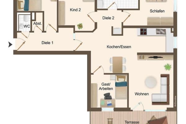 Prenájom bytu 5-izbový 119 m², Weinböhla, Sasko Prenájom bytu 5-izbový 119 m², Weinböhla, Sasko