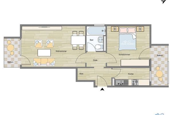 Predaj bytu 2-izbový 52 m², München, Bavorsko Predaj bytu 2-izbový 52 m², München, Bavorsko