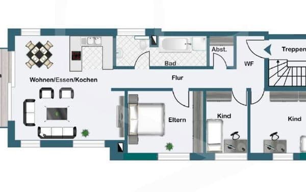 Prenájom bytu 4-izbový 96 m², Heilbronn / Biberach, Bádensko-Wurttembersko Prenájom bytu 4-izbový 96 m², Heilbronn / Biberach, Bádensko-Wurttembersko