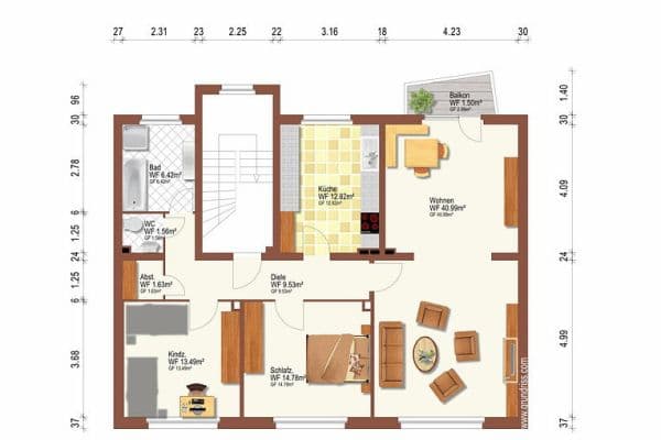 Prenájom bytu 4-izbový 98 m², Liebknechtstraße 94, Oberhausen Prenájom bytu 4-izbový 98 m², Liebknechtstraße 94, Oberhausen